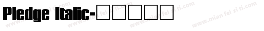 Pledge Italic字体转换